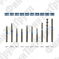 Алмазные боры CF-S26 CF-S28, CF-SS25, TF-SS31, TR-SS21, SO-SS20, DI-SS41, EX09-EX10, SF-L12 нумерация идентична борам MANI